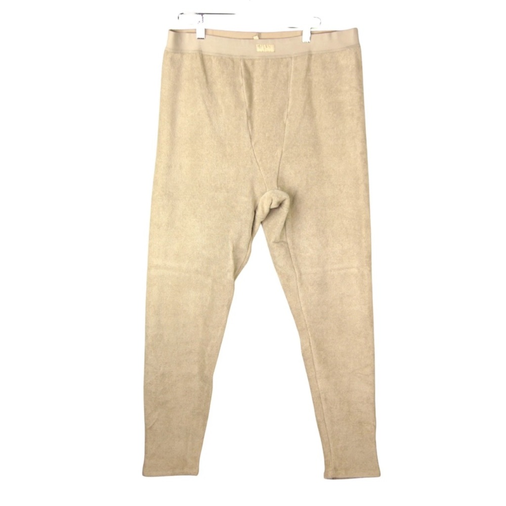 SKIMS Cozy Knit Lounge Jogger Pants Beige Size 2XL High Rise Teddy